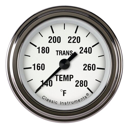 Classic Instruments Gauge, White Hot 2 1/8" Transmission Temperature Full Sweep