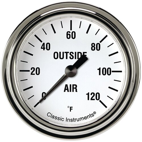 Classic Instruments Gauge, White Hot 2 5/8" External Air Temperature Full Sweep