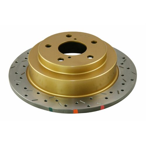 DBA Rear 4000 Series XS Gold Brake Rotor, 266mm, For Subaru Forester/Impreza WRX/Liberty 94-99, Kit