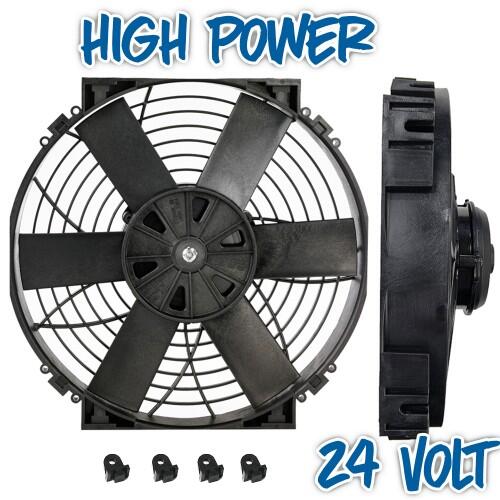 Davies Craig Electric Fan, High Power Thermatic® (24V), Each, 10 in. Dia, CFM, (24V), Each