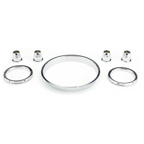 Dakota Digital Instrument Bezels, Reproduction, Chrome, For Chevrolet, 1957, Set