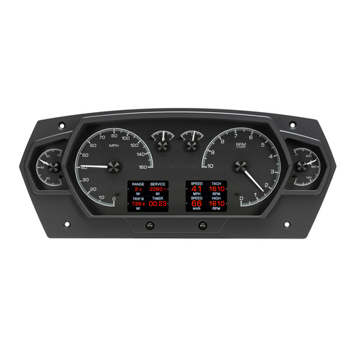 Dakota Digital Gauges, HDX Series, Analog/Digital, Speedometer Tach, Oil Pressure, Fuel Level, Volts, Clock, Custom, Universal 6, Kit