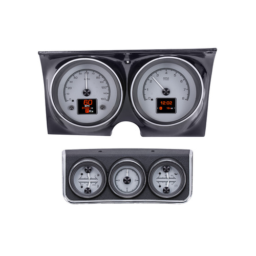 Dakota Digital Gauge, MDX System, 1967 Chevy Camaro w/Console Gauges, Silver Face, Custom