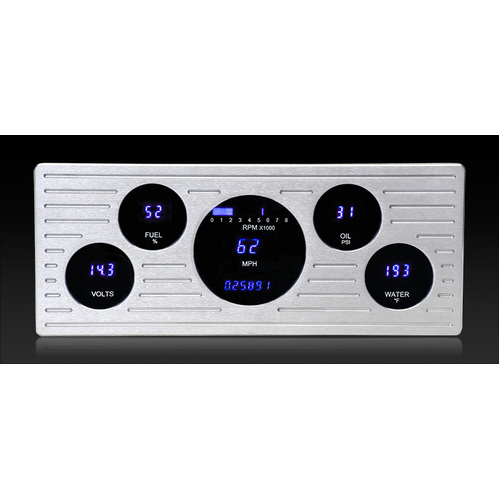 Dakota Digital Gauge, Instrument System, 35-37 Ford F1 instrument system w/Blue and Teal Lenses, Custom