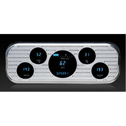 Dakota Digital Gauge, Instrument System, 37-38 Chevrolet MFD instrumentation system w/Blue and Teal Lenses, Custom