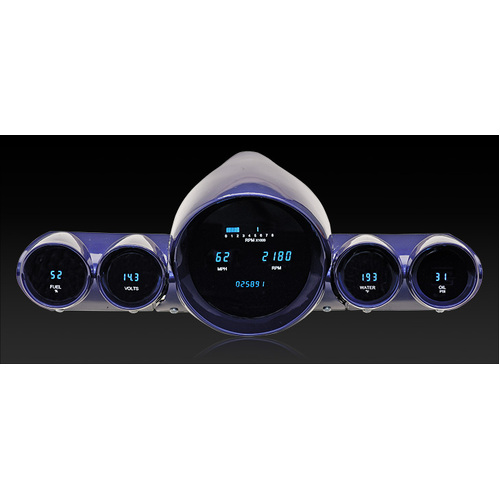 Dakota Digital Gauge, Instrument System, 59-60 Impala MFD system w/Blue and Teal Lenses, Custom