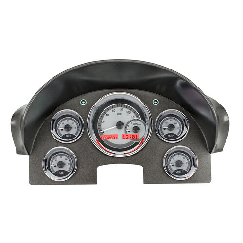 Dakota Digital Gauge, MDX System, 1956 Ford Car, Silver Alloy Style Face, Red Display, Custom