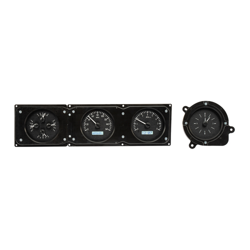 Dakota Digital Gauge, MDX System, 1968-69 Ford Torino, Black Alloy Style Face, White Display, Custom