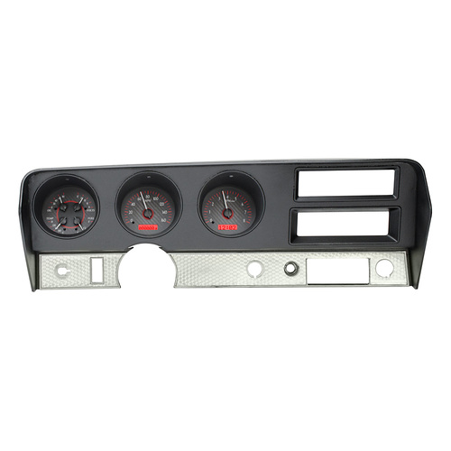 Dakota Digital Gauge, MDX System, 1970-72 Pontiac GTO, Carbon Fiber Style Face, Red Display, Custom