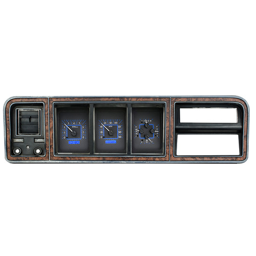 Dakota Digital Gauge, MDX System, 1973-79 Ford Pickup, Carbon Fiber Style Face, Blue Display, Custom