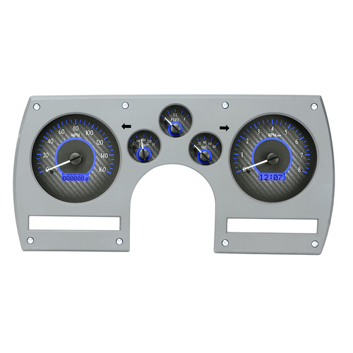 Dakota Digital Gauge, MDX System, 1982-89 Chevy Camaro, Carbon Fiber Style Face, Blue Display, Custom