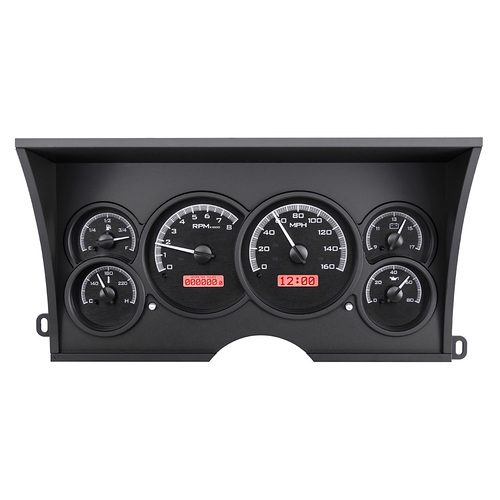 Dakota Digital Gauge, MDX System, 1988-94 Chevy Pickup, Black Alloy Style Face, Red Display, Custom