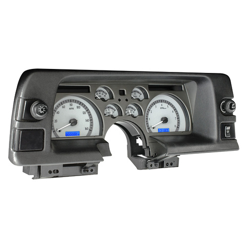 Dakota Digital Gauge, MDX System, 1990-92 Chevy Camaro, Silver Alloy Style Face, Blue Display, Custom