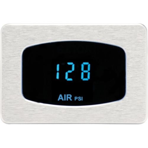 Dakota Digital Gauge, Odyssey Series I, Air Pressure, Digital, 0- 150 or 0- 400 psi, Satin Bezel, Blue Display, Each