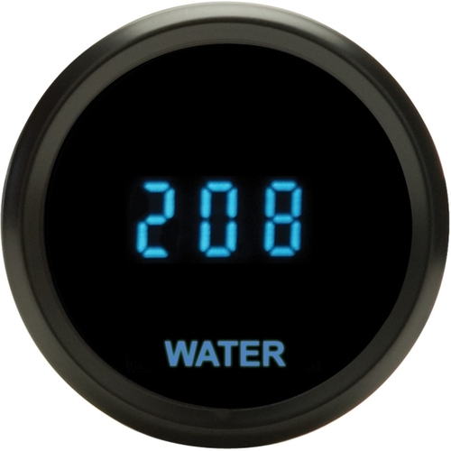 Dakota Digital Gauge, Odyssey Series II, Water Temperature, Digital, 0- 150°C, 2-1/16 in. Diameter, Black Bezel, Teal Numerals, Each