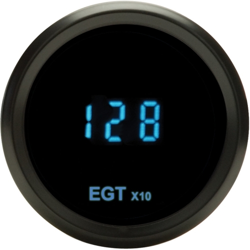 Dakota Digital Gauge, Odyssey Series II, Exhaust Gas Temperature, Digital, 65-955°C, 2-1/16 in. Diameter, Chrome Bezel, Teal Numerals, Each