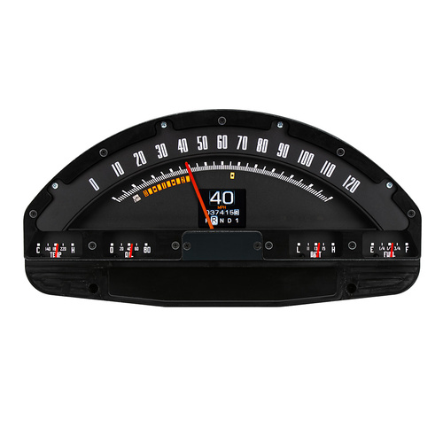 Dakota Digital Gauge Kit, Direct Fit, 1956 For Ford Pickup, Analog/Digital, Black Background, Multicolor Illuminated Display, Kit