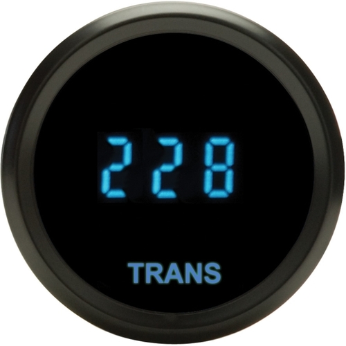 Dakota Digital Gauge, Solarix Series, Transmission Temperature, Digital, 0- 200°C, 2-1/16 in. Diameter, Chrome Bezel, Blue Numerals, Each