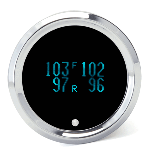 Dakota Digital Gauge, Solarix Series, 3 Quad & Tank Air Pressure Monitor, Digital, 0- 300 psi, 2-1/16 in. Diameter, Black Bezel, Blue Numerals, Each