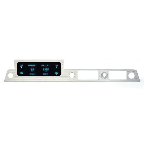 Dakota Digital Gauge Panel, Series III, Blue/Teal Display, 1961- 62 For Chevrolet For Impala, w/ Ashtray and Shafted Radio, Each