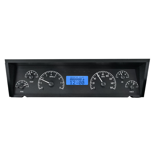 Dakota Digital Gauge Kit, 1977- 90 For Chevrolet For Impala/ Caprice & 1984- 86 For Pontiac Parisienne, Analog, Black Background, Alloy Style Face, Bl