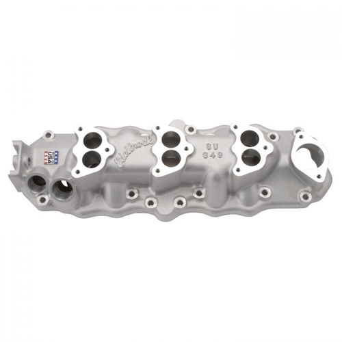 Edelbrock Intake Manifold, Triple Deuce, Aluminium, Natural, 3-Bolt, For Ford, Flathead V8, Each