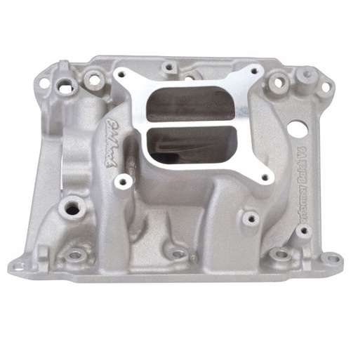 Edelbrock Intake Manifold, Performer, Dual Plane, Aluminium, Natural, Square Bore, Non-EGR, For Buick, V6, 3.8L, 4.1L, Each