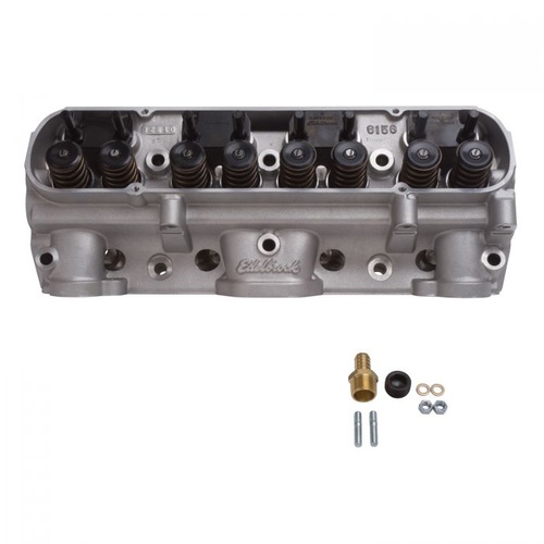 Edelbrock Cylinder Head, Performer, Aluminium, Assembled, 72cc Chamber, 204cc Intake Runner, D-Port, For Pontiac, Each