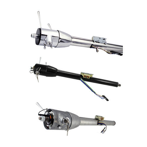 Flaming River Steering Column, Tilt, Direct Fit GM Key Floorshift Steering Column, Tilt C10 73-87, Mill Finish, w/ Key 1 DD, Each