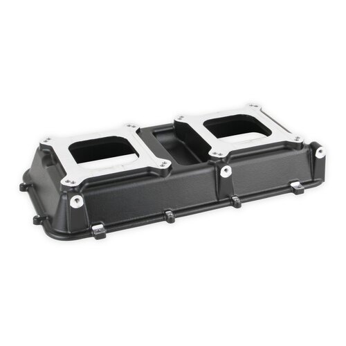 Holley Tunnel Ram Intake Manifolds, Plenum Top, 2 X 4150 Flnge-Flat Black