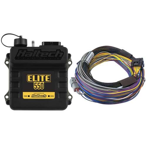 Haltech ECU + Universal Wiring Kits, Elite 550, Elite 550 + Basic Universal Wire-in Harness Kit Length: 2.5m (8'), Kit