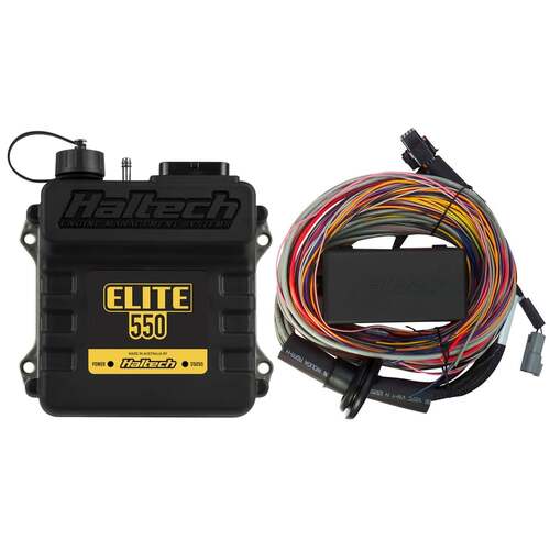 Haltech ECU + Universal Wiring Kits, Elite 550, Elite 550 + Premium Universal Wire-in Harness Kit Length: 2.5m (8'), Kit