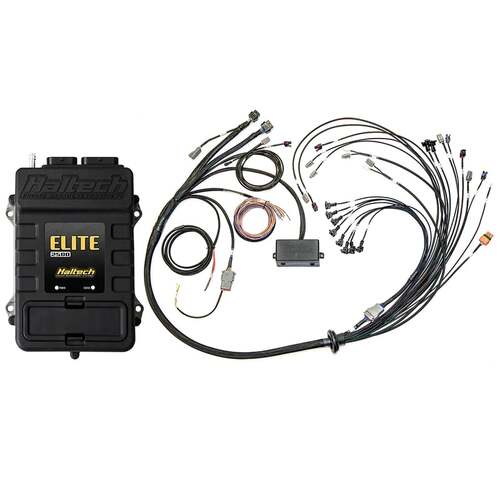 Haltech Elite 2500 ECU + V8 Small/Big Block GM, Ford & Chrysler Terminated Harness Kit Injector Connector: Bosch EV1, Kit