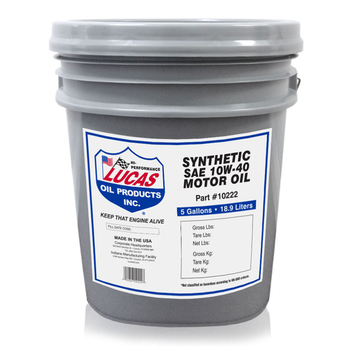 LUCAS Synthetic SAE 10W-40 European Motor Oil, 5 Liter