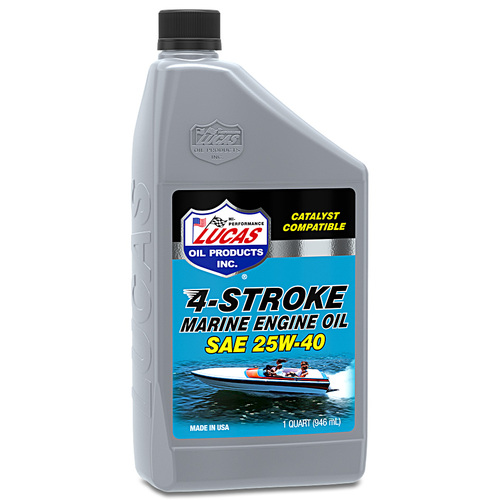 LUCAS SAE 25W-40 Stern Drive Inboard Marine Oil FC-W, 1 Quart (950 ml), Each