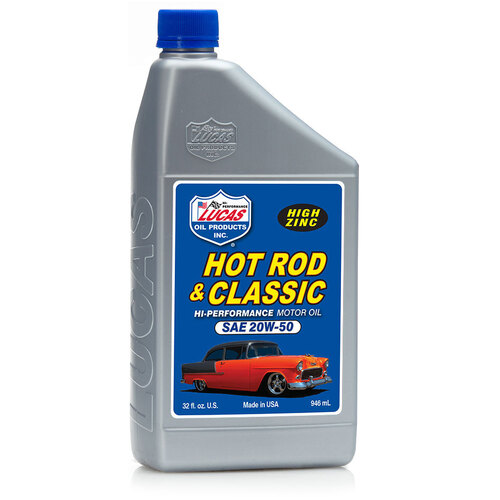 LUCAS SAE 20W-50 Hot Rod Oil, 1 Quart (950 ml), Each