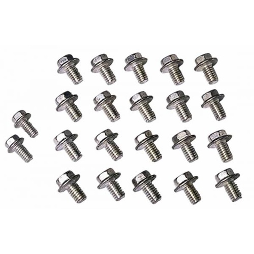 Moroso Oil Pan Bolts, Steel, Zinc, For Chevrolet, For Pontiac, V8, Kit