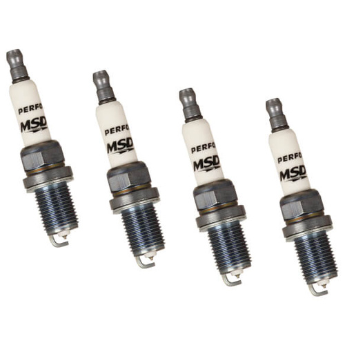 MSD Spark Plug, Standard, Gasket Seat, Iridium, 14mm Thread, 0.7500 Reach, 5/8 Hex, Set of 4