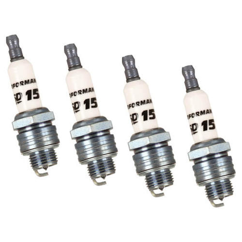 MSD Spark Plug, Standard, Gasket Seat, Iridium, 14mm Thread, 0.3750 Reach, 13/16 Hex, Set of 4