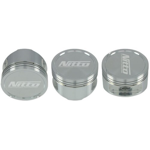 Nitto Pistons for Subaru EJ257, Standard Stroke, 100.0MM (+.020"), -15cc Dish, Suits 130.5MM rod, set