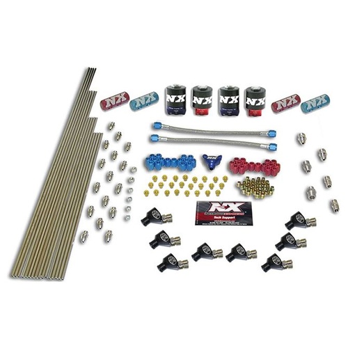 Nitrous Express Nitrous Plumbing Kit, V8, NXL Nozzle Intake Plumbing Kit, w/ All Necessary Hardware