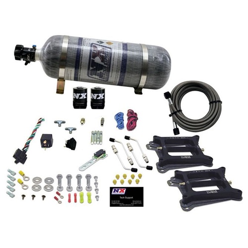 Nitrous Express Dual Holley/Gasoline (100-200-300-400-500Hp) w/ Composite Bottle, Kit