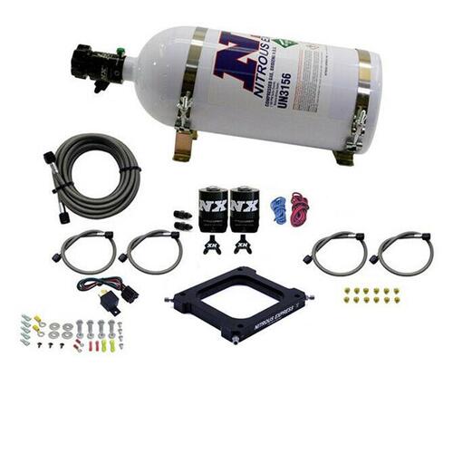 Nitrous Express Nitrous Plate System, 4500 Assassin, Pro Power, Dominator, 100-500Hp, 10Lb Bottle 