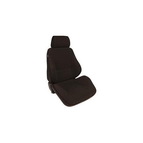 Procar Seat, Rally Series 1000, Driver Side, Vinyl, Black, Houndstooth Pattern Center, Lever Recline, Each