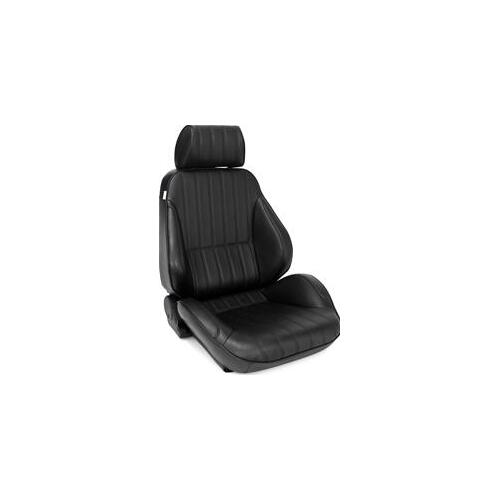 Procar Seat, Rally XL Recliner, Driver Side, Leather, Black, Lever Recline, Each