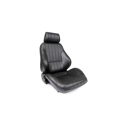 Procar Seat, Rally 1000, Reclining, Driver Side, Leather, Black, Each