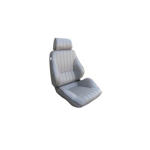 Procar Seat, Rally 1000, Bolstered, Reclining, Left Side, Vinyl, Gray, Each