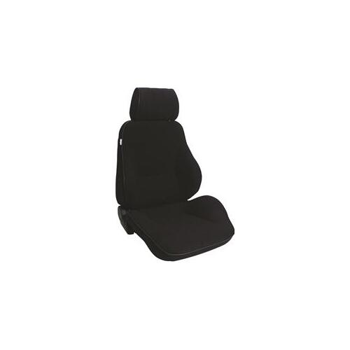 Procar Seat, Rally 1000, Bolstered, Reclining, Left Side, Velour, Black, Each