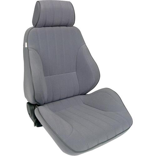 Procar Seat, Rally 1000, Bolstered, Reclining, Left Side, Velour, Gray, Each