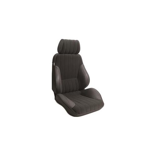 Procar Seat, Rally 1000, Bolstered, Reclining, Left Side, Vinyl/Velour, Black, Each